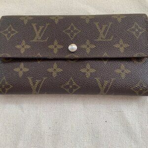 Louis Vuitton Monogram Porte Tressor clutch wallet